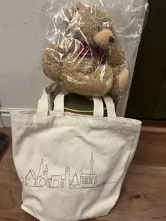 メルセデスベンツ　テディベアとトートバッグのセット