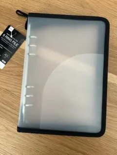 A5 透明リング式ファイル ジッパー付き