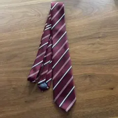EAST BOY バーガンディ ストライプ ネクタイ