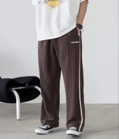 CONVERSE ブラウン ジョガーパンツ M