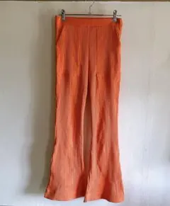 pheenyフィーニーランダムリブフレアパンツ1サイズオレンジ日本製のサムネイル