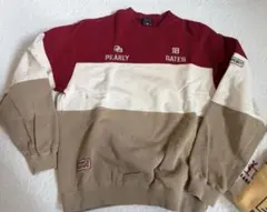 PEARLY GATES トレーナー 赤/白/ベージュ