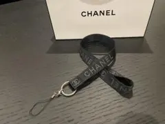 CHANEL シャネル ネックストラップ ロゴ グレー 星 ココマーク 箱 タグ CHANEL シャネル ネックストラップ ロゴ グレー 星 ココマーク 箱 タグ