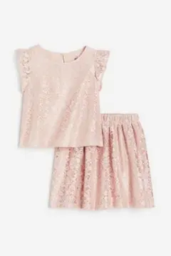 【新品】H&M レースセットアップ　110