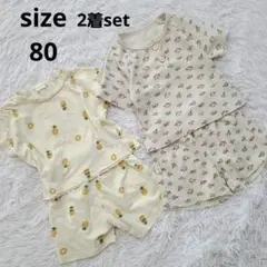 赤ちゃん本舗/半袖セットアップパイナップルワッフル花柄まとめ売り男の子女の子
