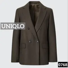 0768 UNIQLO ダブルジャケット（チドリ） オリーブ