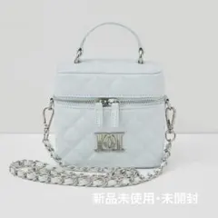 値下げ不可✩ Darich キルティングビジュースクエアミニバッグ SAX