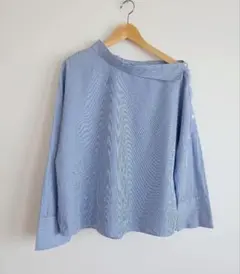 ZARA ザラ　アシンメトリー ストライプシャツ M