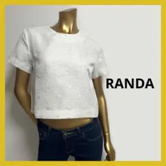 新品タグ付き RANDA 刺繍 半袖 トップス 1 ホワイトのサムネイル