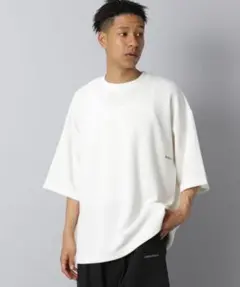 新品❣️ニコアンド　NUMERALS ワッフルハーフスリーブTEE Mのサムネイル