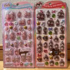 正規品　モンチッチ　うるちゅるポップシール　2種セット