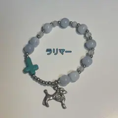 ラリマー　天然石　パワーストーン ブレスレット