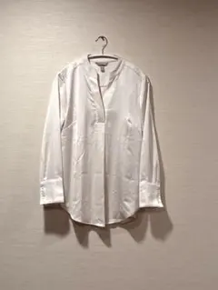 H&M ホワイト サテンブラウス 長袖