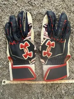 Under Armour バッティング用手袋 ネイビー/レッド