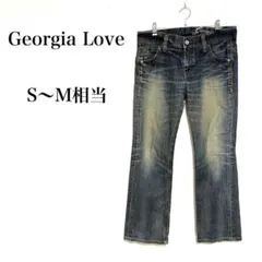 ジョージアラブ ストレートデニム コットン フェード加工 カジュアル 【66】