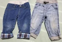 デニムパンツ2点セット80cm