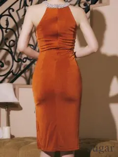 sugar オレンジ ハイネックドレス XSサイズ