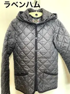 LAVENHAM ラベンハム　キルティングジャケット フード付　ネイビー　36