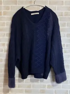 GALLARDA GALANTE ドルマンニット セーター ネイビー