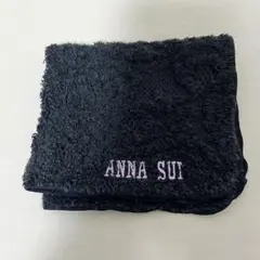ANNA SUI タオル生地ハンカチ　ブラックのサムネイル