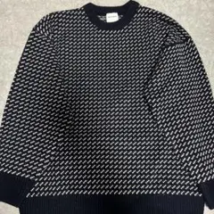 MACOBER ネイビー ホワイト ニットセーター