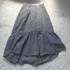 ナイスクラップギンガムチェック フレアスカートNICE CLAUP スカート
