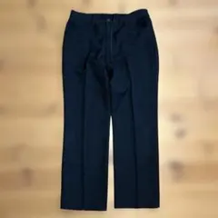 GU センタープレスストレートパンツ　L ブラック