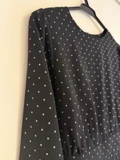 ドット柄ワンピース ロングワンピース