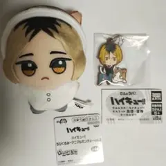 ハイキュー!!ちびぐるみアニマルポンチョ&でふぉラバマスコット孤爪研磨セット