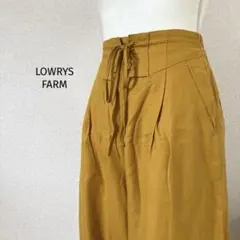 ❤️ローリーズファーム❤️ ワイドパンツ　リボン　イエロー　ウエストゴム