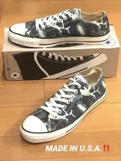 ぼくしー 様専用 90s コンバース オールスターLOW ブルー/カモフラ