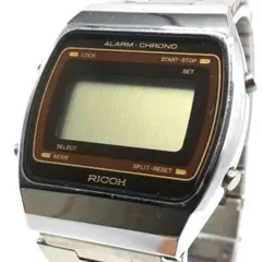 不動 RICOH リコー メンズデジタル腕時計 クォーツ アラーム・クロノグラフ