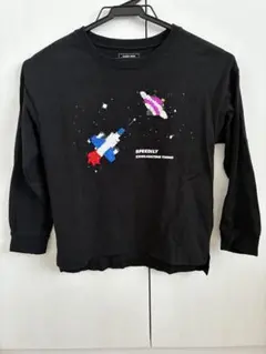 グローバルワーク　宇宙モチーフ スパンコール刺繍 長袖カットソー　130