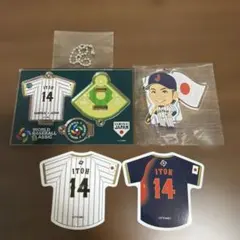 WBC2026侍ジャパン アクリルスタンド2種ステッカー伊藤大海選手