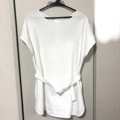 リップスター　ワッフルTシャツ　2way ワッフルベルトTシャツ　白　洗濯可のサムネイル