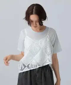 パッチワークレースキャミブラウス　LEPSIMのサムネイル