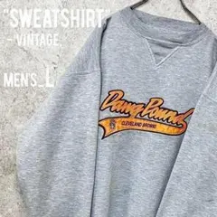 レアvintage《プーマ》NFL ブラウンズ 刺繍スウェットトレーナー/L