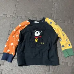 D.B. ダブルbクマ刺繍 トレーナー 80
