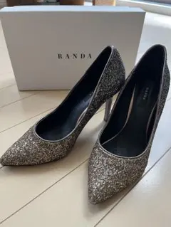 RANDA グリッター ゴールドシルバーハイヒール 23.0cm