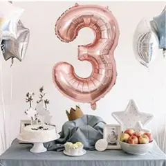 数字 ナンバー　バルーン 大きい　イベント　誕生日　文字　風船 パーティ　3