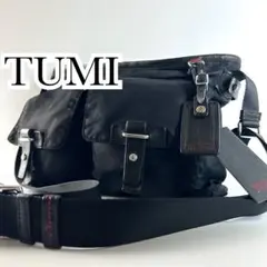 美品☆TUMI トゥミ ショルダーバッグ ベルト ブラック シンプル ビジネス