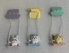 ちいかわブランコ2 カプセルトイ　３体セット　モモンガ　ハチワレ　シーサー