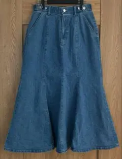 Emma デニム　ストレッチ　マーメイドスカート ブルー　L