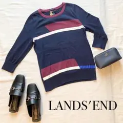 LANDS' END　ランズエンド　コットンニット　Lサイズ　長袖のサムネイル