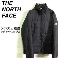 ノースフェイス 中綿ジャケット ジップアップ ブルゾン 刺繍ロゴ ブラック L