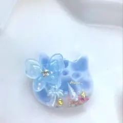 レジン ヘアゴム ハート型 ミニバラ 猫ちゃん ミント系◡̈♥︎ - メルカリ