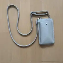 【SHOO-LA-RUE】フェイクレザー スマホショルダー グレー