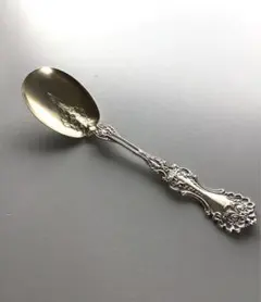 英国製925スターリングシルバーキャディスプーン 茶匙 ホールマーク