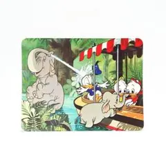 【新品・未使用】水遊びの象とドナルドたち　ポストカード　アメリカ　レトロ　送料込