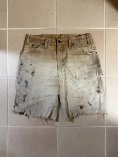vintage dickies ペインターショーツ　ベージュ